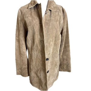 Bernardo Nordstrom Womens Suede Leather Coat Small Vintage